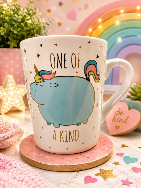 Boston Warehouse Other - NWT Chubby Unicorn "One of a Kind" 20 oz Ceramic Mug | Cute Kawaii Coffee Cup